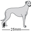 Greyhound Dog Badge Grey