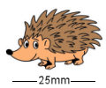 Horizontal Hedgehog Badge