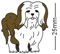 Lhasa Apso Dog Brown Badge