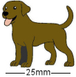 Brown Labrador Dog Badge