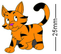 Stripy Ginger Kitten Badge