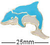 Blue and White Dolphin Badge