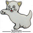 White Kitten Badge