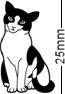 Black & White Cat Badge