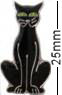 Elegant Black Cat Badge