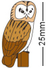 Owl on Stand Badge